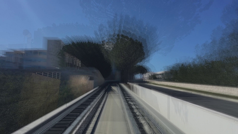 Cyanotype print on cotton from Herstory-Telling by Juliana Borinski, eco-photographic art