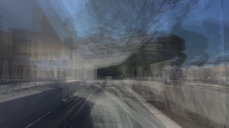 Experimental HD video with superposition technique by Juliana Borinski, The Getty 2018